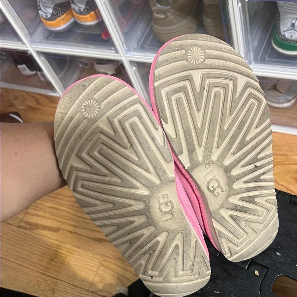 Pink Suede Slip-On Clogs